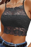 Solid Color Lace Camisole Strapless Vest