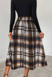 Irregular Checkered Printed Skirt