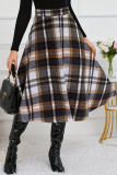 Irregular Checkered Printed Skirt