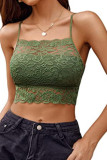 Solid Color Lace Camisole Strapless Vest