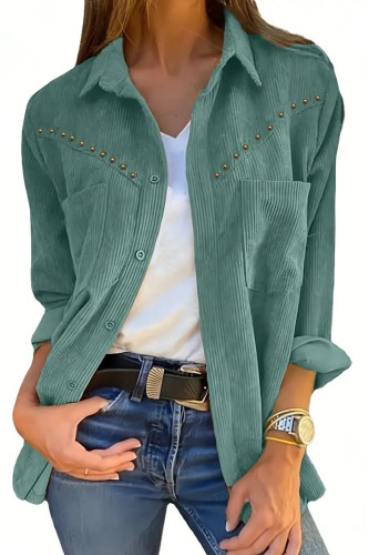 Rivet Pocket Retro Long Sleeved Shirt