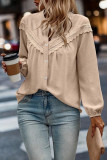 Lace Ruffled Long Sleeved Shirt