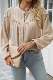 Lace Ruffled Long Sleeved Shirt