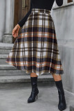 Irregular Checkered Printed Skirt