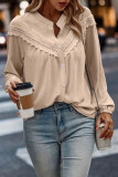 Lace Ruffled Long Sleeved Shirt