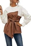 Irregular Long Sleeved Bubble Sleeve Shirt