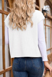 Solid Color Zipper Short Sleeved Cardigan Vest