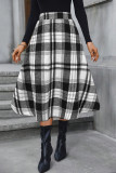 Irregular Checkered Printed Skirt