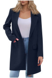 Solid Color Long Sleeved Suit Windbreaker Jacket