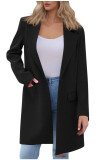 Solid Color Long Sleeved Suit Windbreaker Jacket