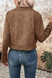 Deer Skin Velvet Long Sleeved Zipper Jacket
