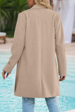 Solid Color Long Sleeved Suit Windbreaker Jacket