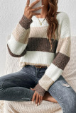 Striped Long Sleeved Round Neck Sweater