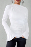 Solid Color Horn Long Sleeved T-shirt