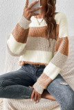 Striped Long Sleeved Round Neck Sweater