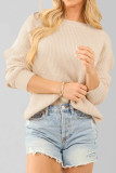 Lace Backless Long Sleeved Sweater