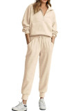Zipper Sweatshirt Long Pants Sports Two-piece Set