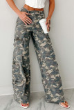 Camouflage Workwear Straight Leg Pants
