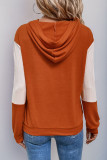 Long Sleeved Hooded Contrasting Sweatshirt