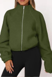 Long Sleeved Cardigan Zipper Plush Jacket