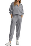 Zipper Sweatshirt Long Pants Sports Two-piece Set