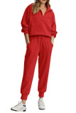 Zipper Sweatshirt Long Pants Sports Two-piece Set