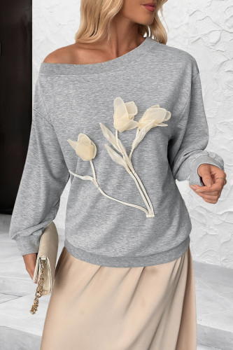 3D Biomimetic Flower Long Sleeved Hoodie