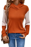 Long Sleeved Hooded Contrasting Sweatshirt