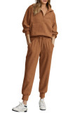 Zipper Sweatshirt Long Pants Sports Two-piece Set