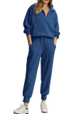 Zipper Sweatshirt Long Pants Sports Two-piece Set