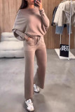 Solid Color Hoodie Pants Two-piece Set