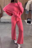 Solid Color Hoodie Pants Two-piece Set