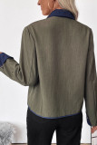 Retro Contrasting Button Cardigan Jacket