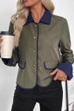 Retro Contrasting Button Cardigan Jacket