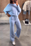 Solid Color Hoodie Pants Two-piece Set