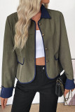 Retro Contrasting Button Cardigan Jacket