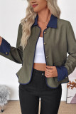 Retro Contrasting Button Cardigan Jacket