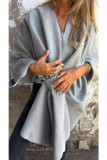 Large Size Long Sleeved Waist Cinching Cloak