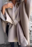 Large Size Long Sleeved Waist Cinching Cloak