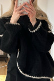 Round Neck Long Sleeved Pullover Sweater