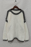 Round Neck Long Sleeved Pullover Sweater