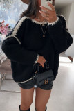 Round Neck Long Sleeved Pullover Sweater