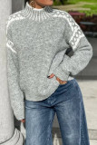 High Neck Long Sleeved Loose Sweater