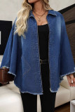 Large Size Bat Long Sleeved Denim Jacket