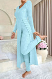 Split Long Sleeved Pants Two-piece Set