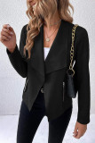 Lapel Long Sleeved Cardigan Suit Jacket