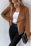 Lapel Long Sleeved Cardigan Suit Jacket