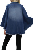 Large Size Bat Long Sleeved Denim Jacket