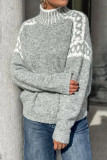 High Neck Long Sleeved Loose Sweater
