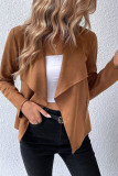 Lapel Long Sleeved Cardigan Suit Jacket